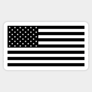 US Flag Black only (Transparent Background) Sticker